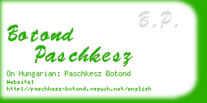 botond paschkesz business card